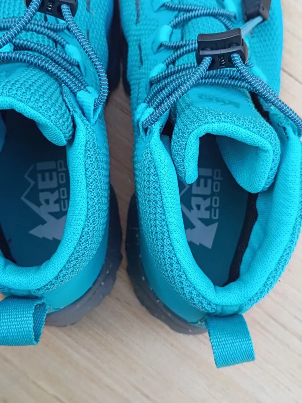 REI Co-op Kids Trailmade HydroWall Waterproof Hiking Boots Teal Blue Youth Sz 4Y